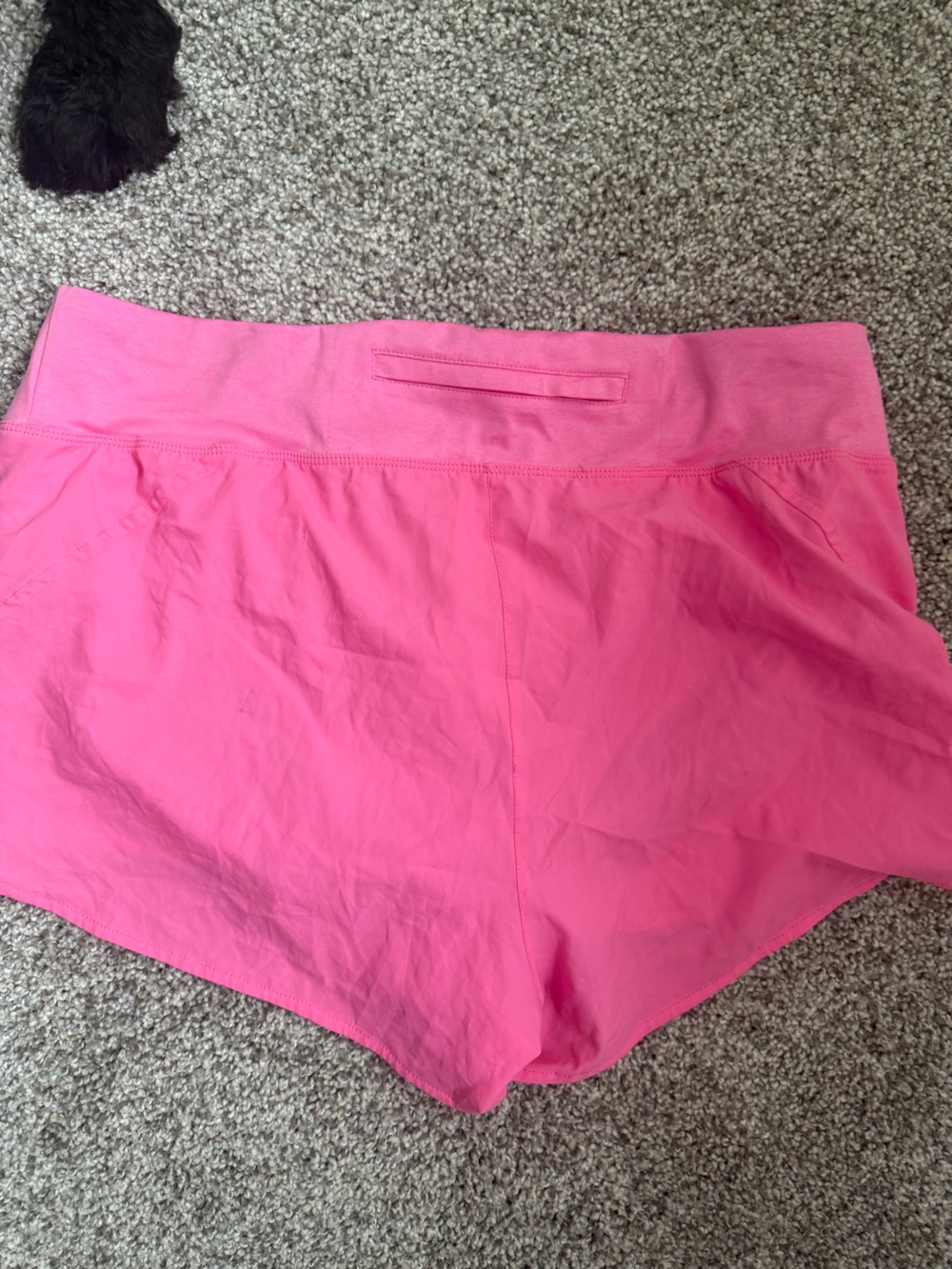 Nike Women’s Hot Pink Athletic Shorts with Reflective Swoosh - Picture 2 of 2